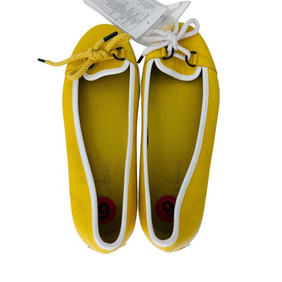 RARE Sample Cole Haan Mary Jane Flats Womens 6W Yellow Upper Leather Slip On - Picture 4 of 10